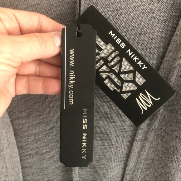 Miss Nikky Boho Gray Long Sweater Cardigan - Picture 11 of 14